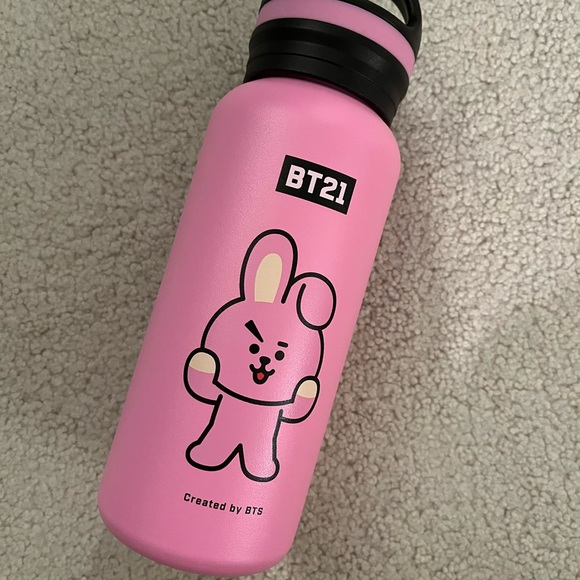 BTS BT21 Stainless Steel Handle Water Bottle (Cooky) - Picture 3 of 5